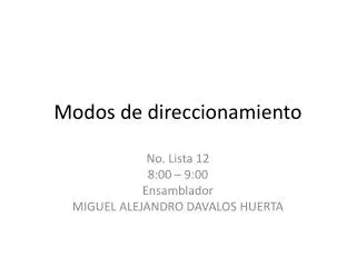 modos de direccionamiento
