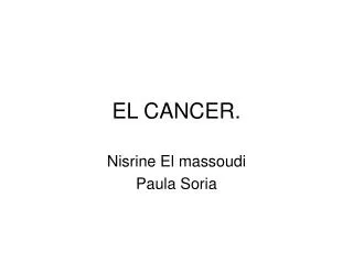 el cancer