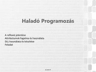 halad programoz s
