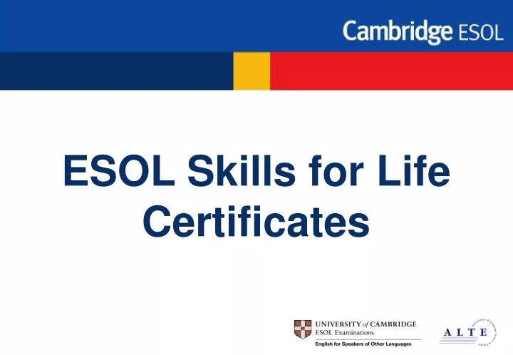esol skills for life certificates