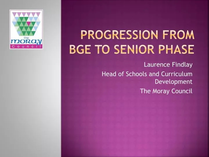 progression from bge to senior phase