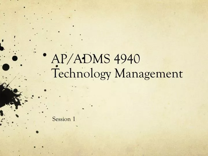 ap adms 4940 technology management