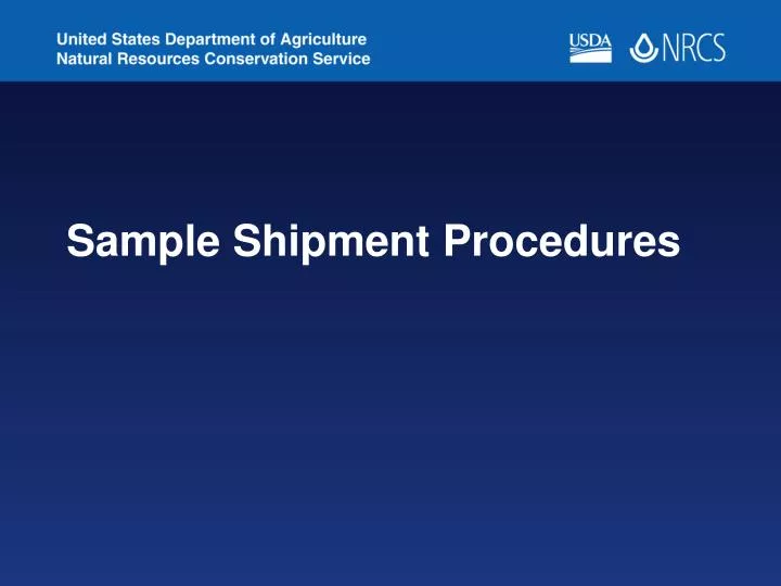 sample shipment procedures