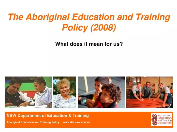 the aboriginal education and training policy 2008
