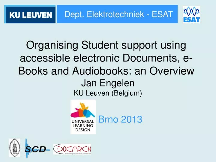 organising student support using accessible electronic documents e books and audiobooks an overview