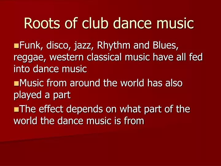 roots of club dance music
