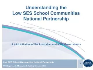 Understanding the Low SES School Communities National Partnership