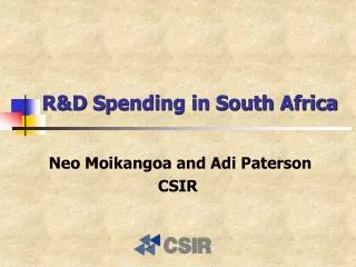 R&amp;D S pending in South Africa