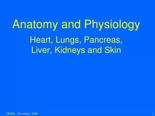 Anatomy and Physiology