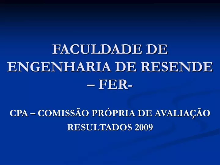 faculdade de engenharia de resende fer