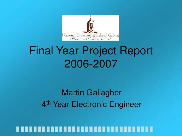 final year project report 2006 2007