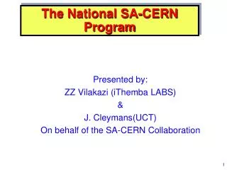 The National SA-CERN Program