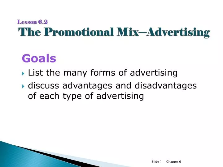 lesson 6 2 the promotional mix advertising