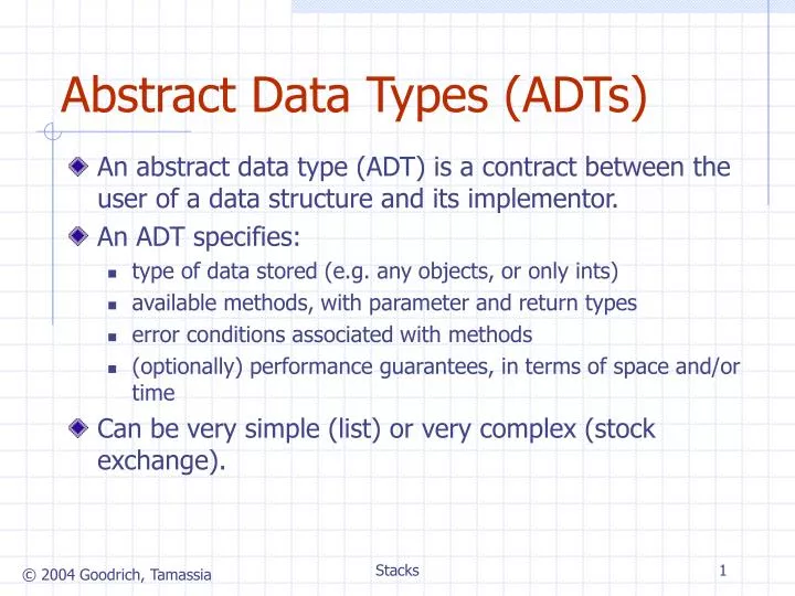 abstract data types adts