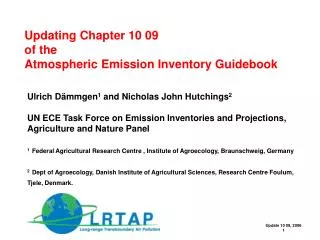 Updating Chapter 10 09 of the Atmospheric Emission Inventory Guidebook