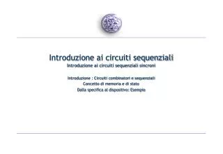 introduzione ai circuiti sequenziali