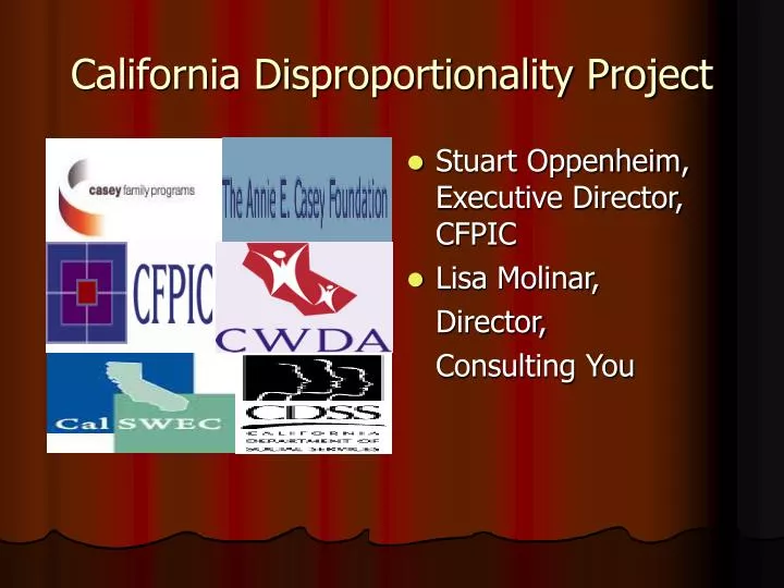 california disproportionality project