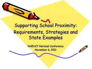 Supporting School Proximity: Requirements, Strategies and State Examples