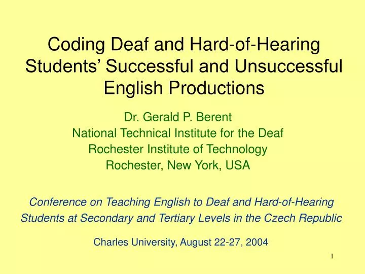 coding deaf and hard of hearing students successful and unsuccessful english productions