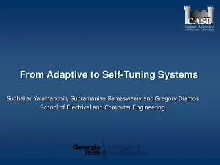 From Adaptive to Self-Tuning Systems