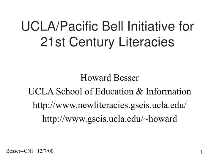 ucla pacific bell initiative for 21st century literacies