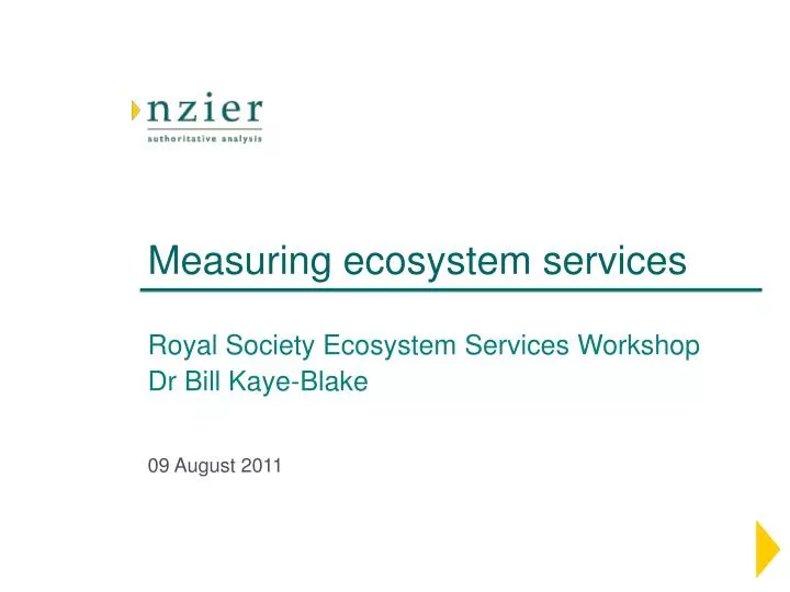 measuring ecosystem services