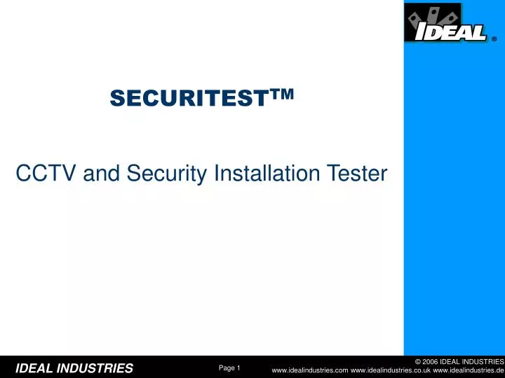 cctv and security installation tester