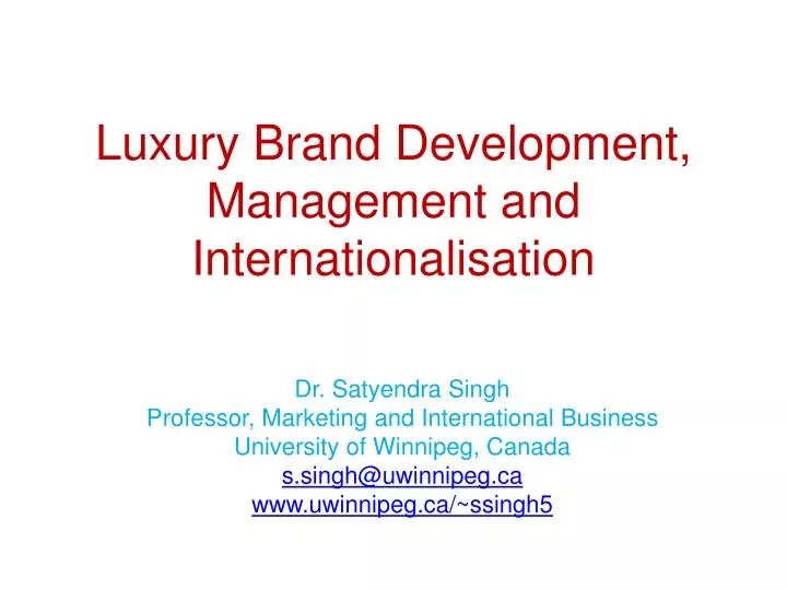 luxury brand development management and internationalisation
