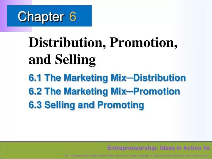 distribution promotion and selling