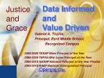 Promoting Data-Informed Practices for Justice and Grace in Middle School Leadership - slide 1