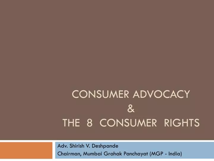 consumer advocacy the 8 consumer rights