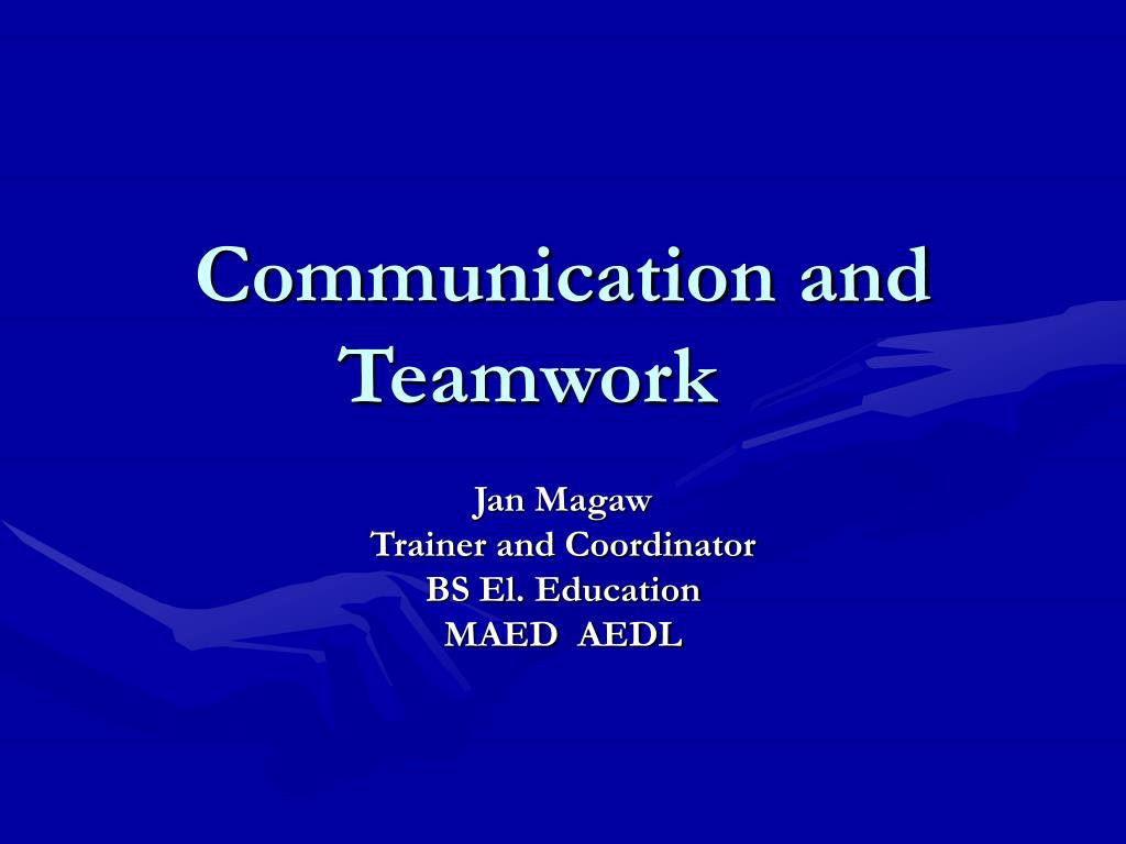 PPT - Communication and Teamwork PowerPoint Presentation, free download ...