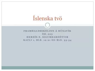 slenska tv