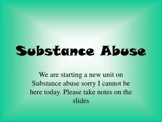 Substance Abuse