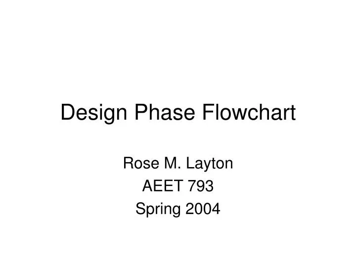 design phase flowchart