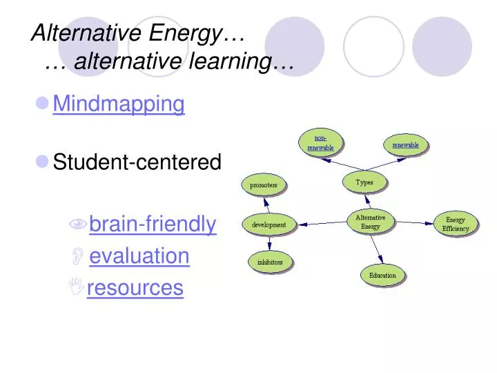 alternative energy alternative learning