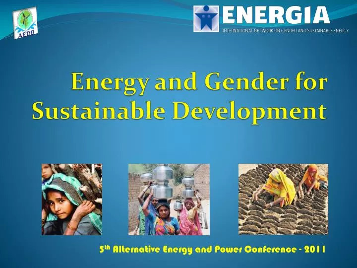 energy and gender for sustainable development