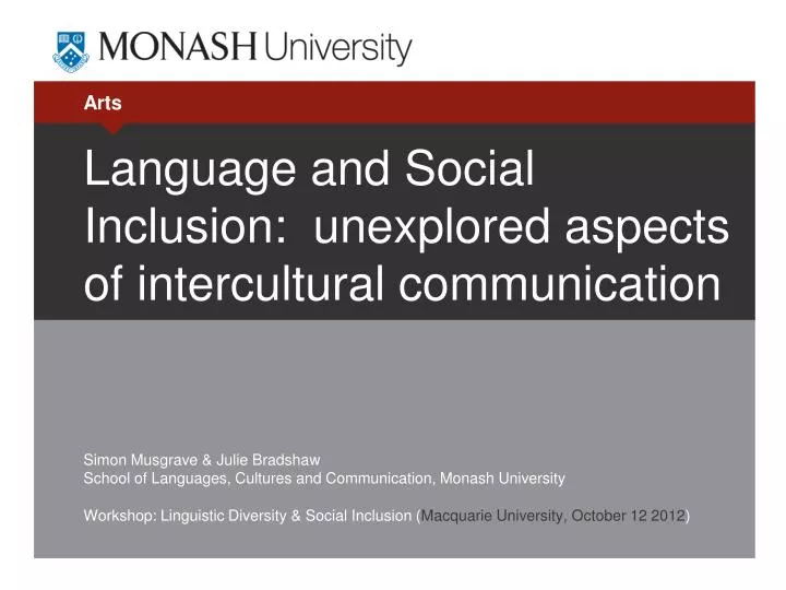 language and social inclusion unexplored aspects of intercultural communication