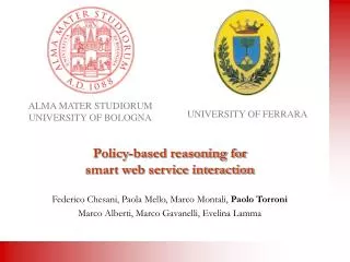 Policy-based reasoning for smart web service interaction