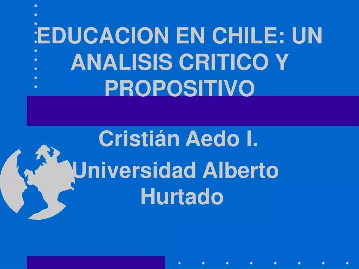 educacion en chile un analisis critico y propositivo