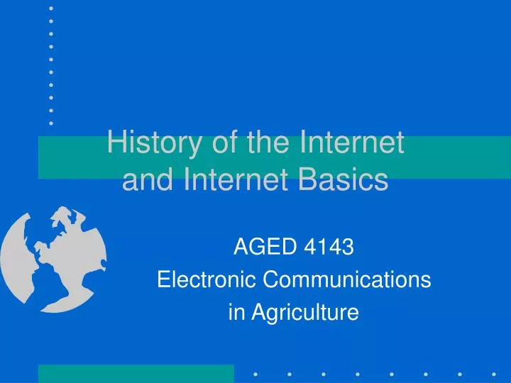 history of the internet and internet basics