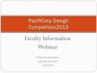 PacifiCorp Design Competition2013