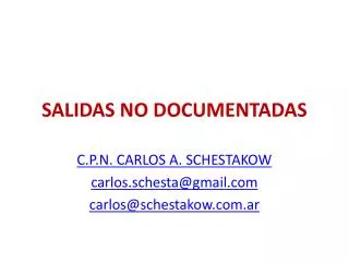 salidas no documentadas