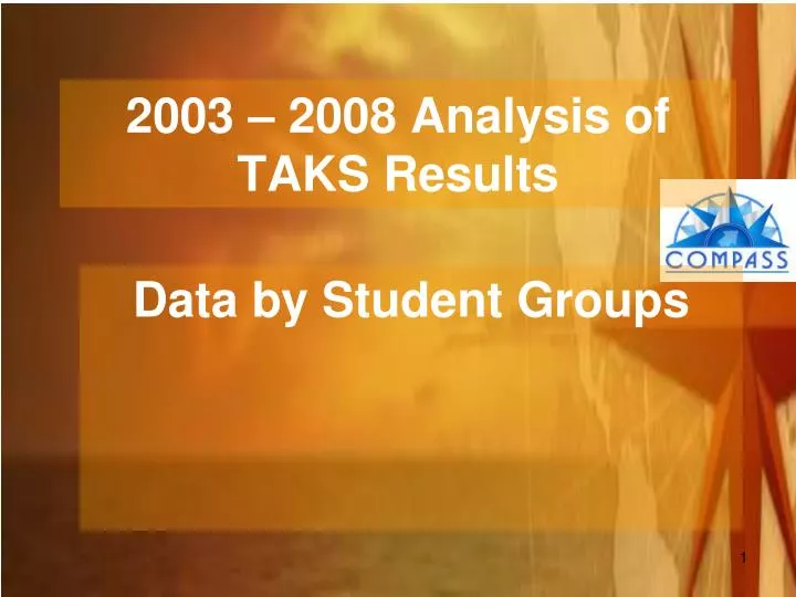 2003 2008 analysis of taks results