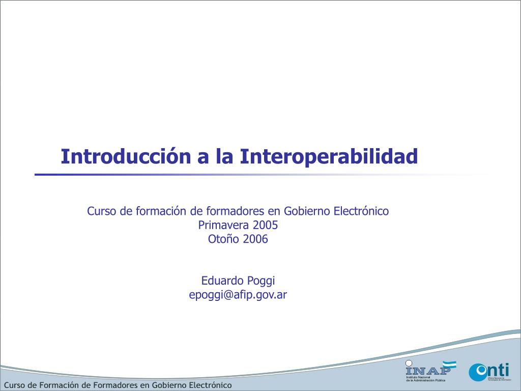 PPT - Introducción a la Interoperabilidad PowerPoint Presentation, free ...