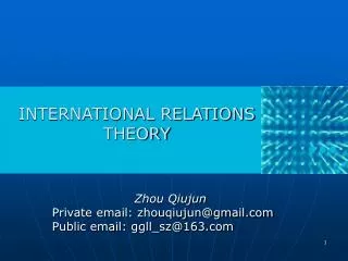 international relations theory