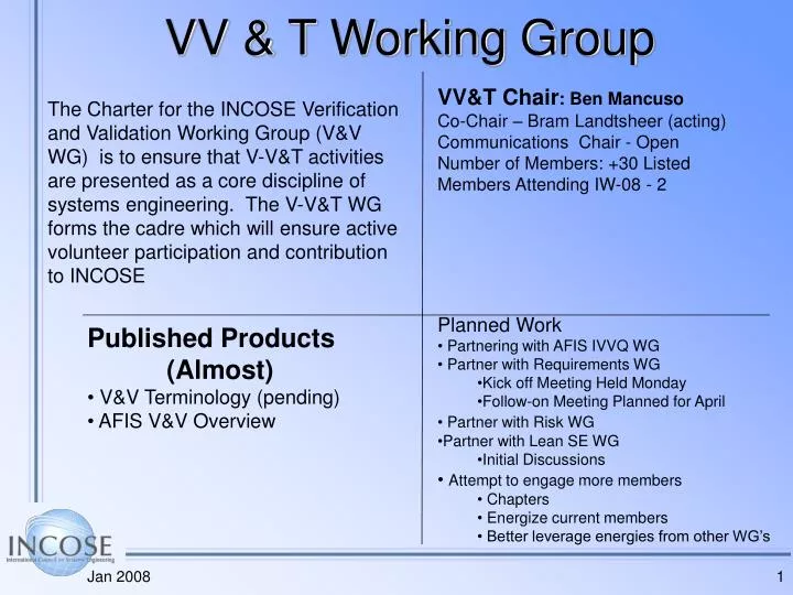 vv t working group
