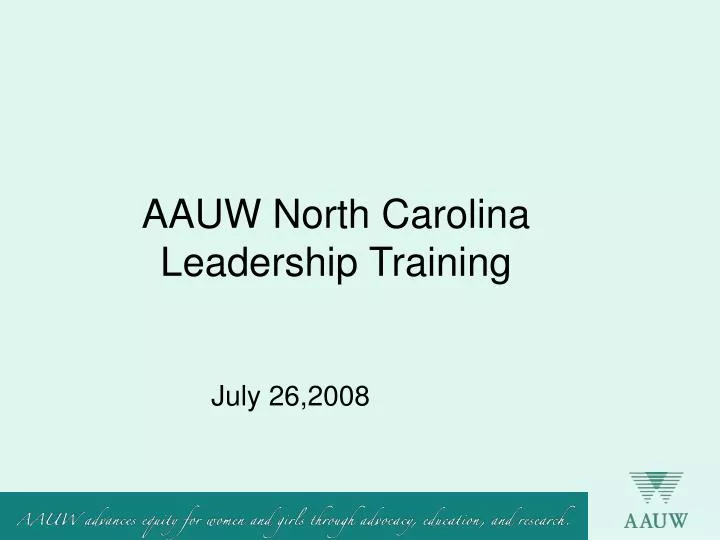 aauw north carolina leadership training