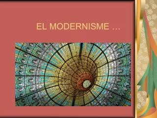 el modernisme