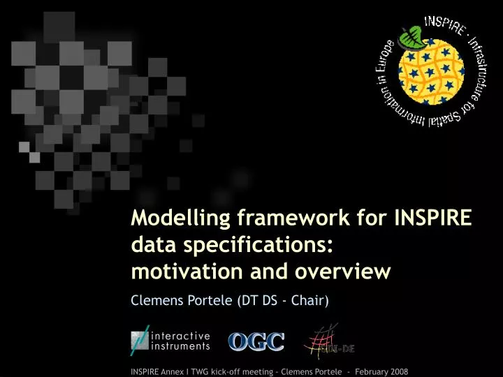 modelling framework for inspire data specifications motivation and overview